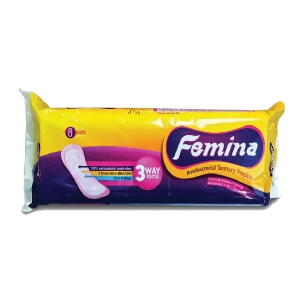 Femina Antibacterial Sanitary Napkin (Panty System)