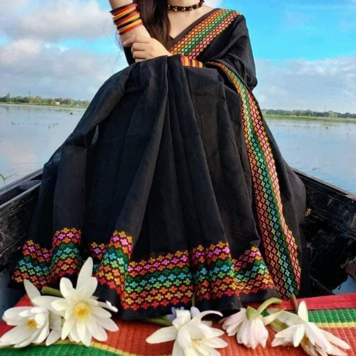 Tangail half silk Nokshi Saree for Women