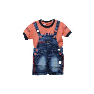 Boy Kids Jeans Jumpsuit with T-shirt