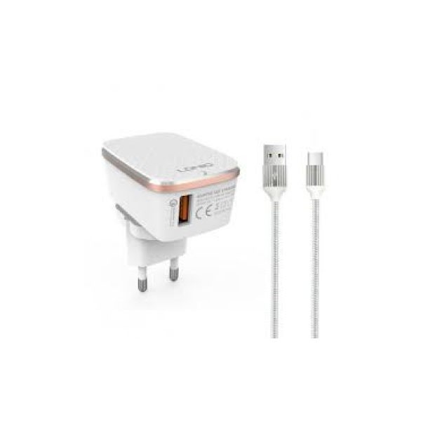 LDNIO Quick Charge 3A Charger With Type-C Cable EU (A1204Q) – White