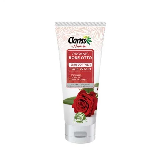 Clariss Organic Facewash Rose Otto Skin Softner (100ml)