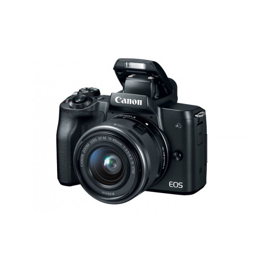 CANON EOS M50 24.1MP WITH 15-45MM IS STM LENS 4K WI-FI MIRRORLESS CAMERA