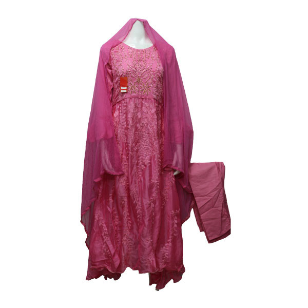 Cotton embroidery readymade grown three piece for women
