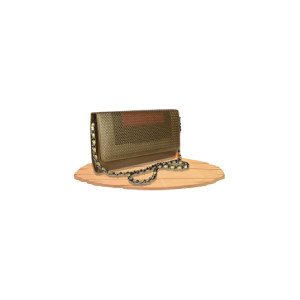Golden Metallic Leather Bag
