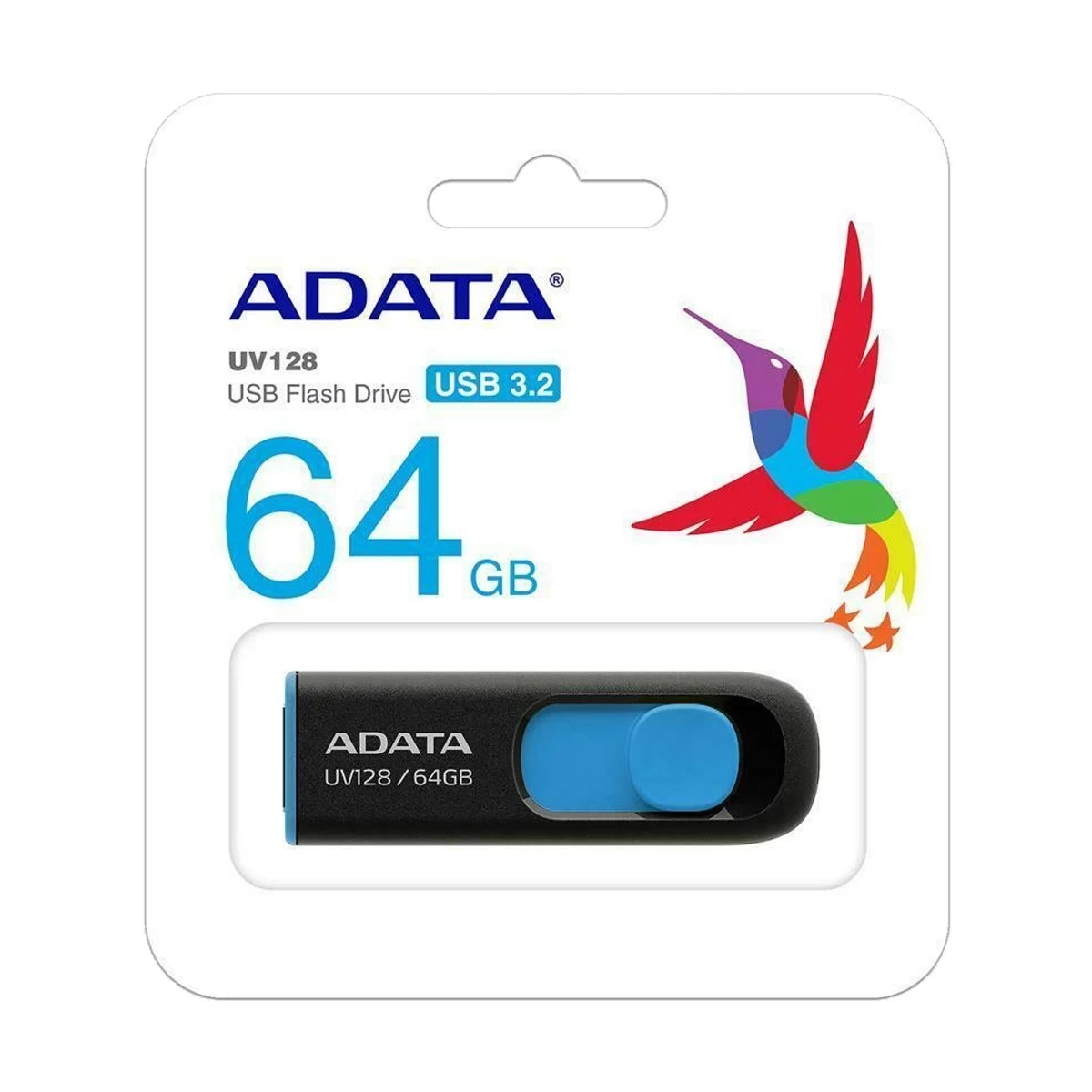 Adata UV128 64GB Black-Blue USB 3.2 Pen Drive