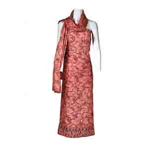 Peach Cotton Embroidery with Mirror Shalwar Kameez
