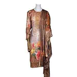 Unstitched Digital Printed Three Piece