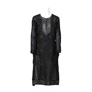 Cotton Three Piece With Embroidery And Karchupi Work
