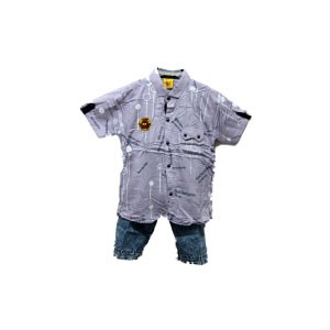 Casual Short Sleeve Fancy Boy's Shirts and Pants