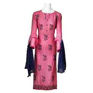 Linen Shalwar Kamiz with Embroidery & Karchupi work